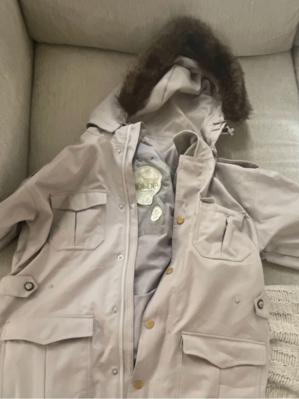 Holden men’s parka with removable fur hood